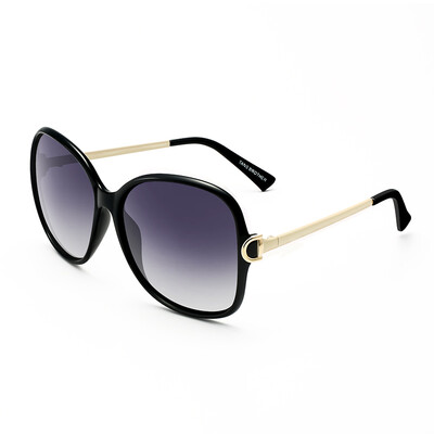 

Jingdong Supermarket] Ms. San's sunglasses trendy large round box simple polarized glasses driving sunglasses female 8509 amber