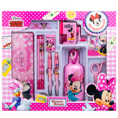 

Disney Primary School Stationery Gift Box Mickey Insulation Cup Kettle Pencil Sharpener Pencil Bag Boxet Eraser Pink Learning Supplies Gift Pack DM0934-6B