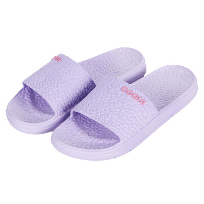 

Cool coqui four seasons couple home bathroom slippers home simple soft bottom beach bath cool slippers female purple 38-39 yards CQ5071