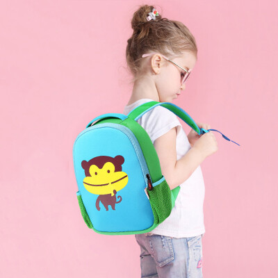 

Children Kids Baby School Bags Waterproof 3D Monkey School Backpacks for Girls Cute Cartoon School Bags