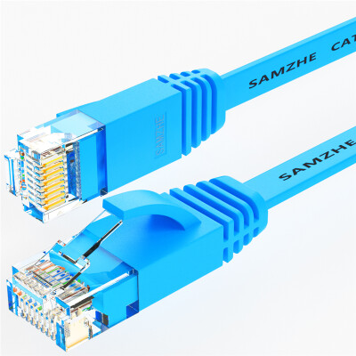 

Shanze (SAMZHE) SZ-603BE шесть CAT6 класс Гигабитный плоский кабель компьютерная сеть перемычка линия кабель синий 3 метра