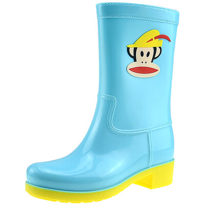 

PaulFrank mouth monkey rain boots fashion boots in the tube color water shoes PF1011 blue 39 yards