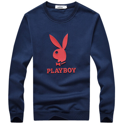 

Playboy PLAYBOY sweater men's fashion casual round neck long sleeve t-shirt 16045PL1910 Po Lan 3XL