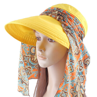 

Jingdong supermarket] Ai Ke baby (IKEWA) ZYM0037meihong sun hat female summer sun hat can be folded neck hat outdoor beach cap cold cap female red