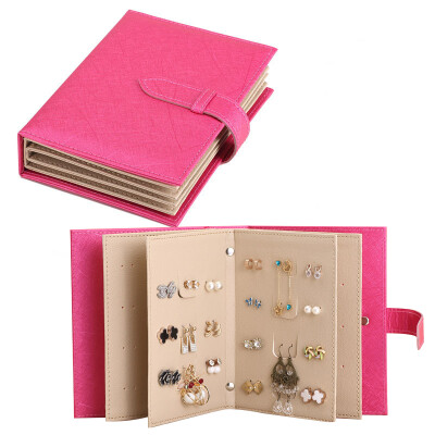 

Jingdong supermarket her earrings earrings earrings storage books portable creative gifts jewelry storage box jewelry display this rose red SH001