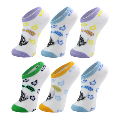 

Jingdong supermarket TOM&JERRY children socks baby cartoon combed cotton socks 6 double loaded 18-20CM
