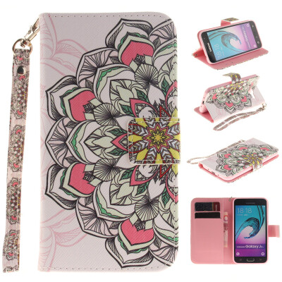 

Multilateral flowers Design PU Leather Flip Cover Wallet Card Holder Case for SAMSUNG GALAXY J3 2016 J310