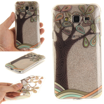 

Hand painted trees Pattern Soft Thin TPU Rubber Silicone Gel Case Cover for Samsung Galaxy J3/J310