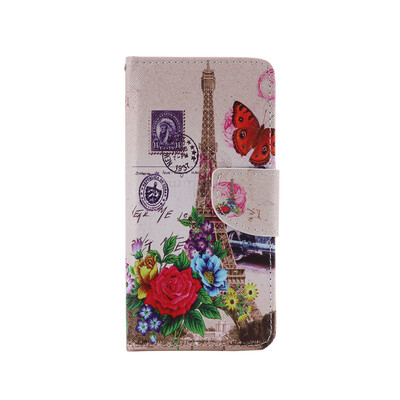 

Butterfly Tower Design PU Leather Flip Cover Wallet Card Holder Case for LG G5