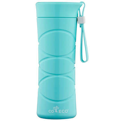 

【Jingdong Supermarket】 COECO plastic water cup PLA corn starch sports cup student portable leak-proof curve readily cup blue 300ml