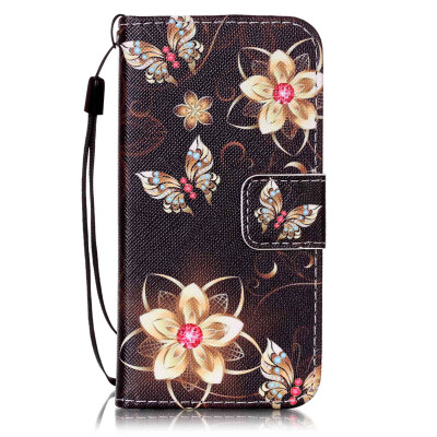 

Gold Butterfly Flower Design PU�Leather�Flip�Cover Wallet�Card�Holder�Case�for SAMSUNG S6