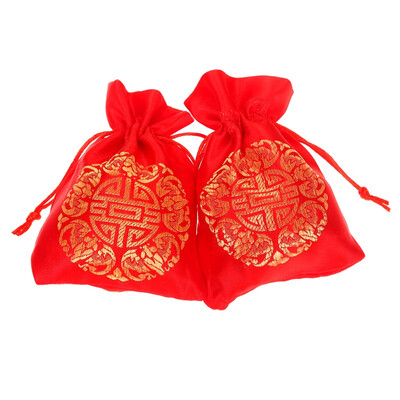 

Jingdong supermarket Jingtang wedding supplies hi sugar bag hi sugar bag sugar bag red brocade medium 20 loaded