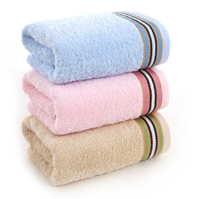 

According to cleansing 1611 cotton satin color of the towel brown powder blue three-color facial towel 3 loaded 33 * 70cm 80g /