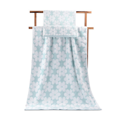 

Xin brand towel home textiles cotton pattern years elegant three - dimensional jacquard towel towel towel two sets of light blue