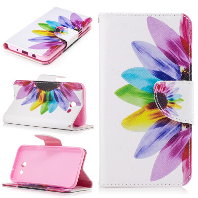 

Красочный цветочный дизайн искусственная кожа флип бумажник Card Case Держатель Обложка для Samsung Galaxy 2017 г. J3