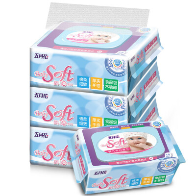 

May Flower (May Flower) wipes baby soft baby hand can be used 80 packs * 3 packs