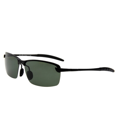 

LianSan Sunglasses Men's Polarized Sunglasses Aluminum-magnesium Sunglasses Sports Pogo Sunglasses Driving Glasses 3043 Black Frame Dark Green Film