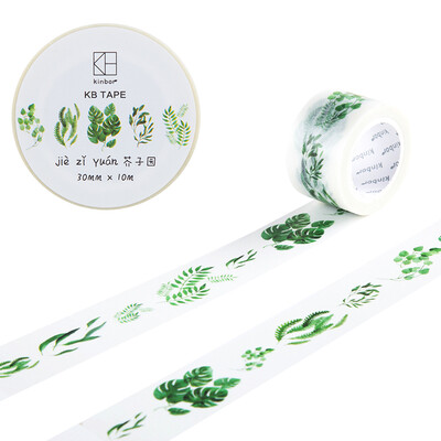 

kinbor hand&paper tape 30mmx10m hand account illustrations color stationery tape mustard garden DTB64026