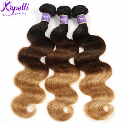 

Ombre Brazilian hair Brazilian Virgin Hair Body Wave 3 Bundles Ombre Hair Extensions 3 Tone 1b427 Ombre Human Hair Weave