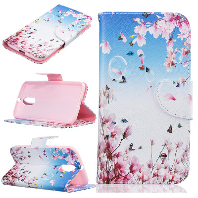 

Orchid butterfly Design PU Leather Flip Cover Wallet Card Holder Case for Moto G4/G4 Plus