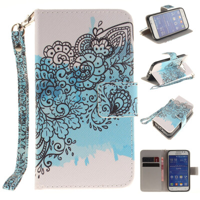 

Butterfly flowers Design PU Leather Flip Cover Wallet Card Holder Case for SAMSUNG GALAXY CORE Prime G360