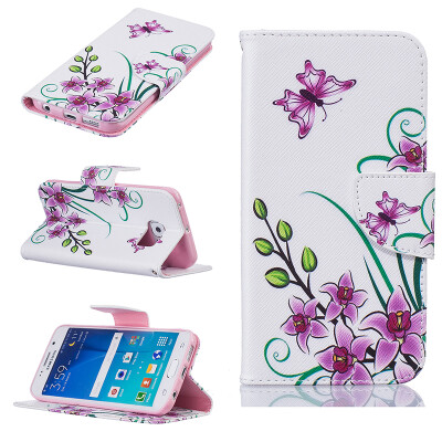 

Pink butterfly Design PU Leather Flip Cover Wallet Card Holder Case for SAMSUNG GALAXY S6 Edge