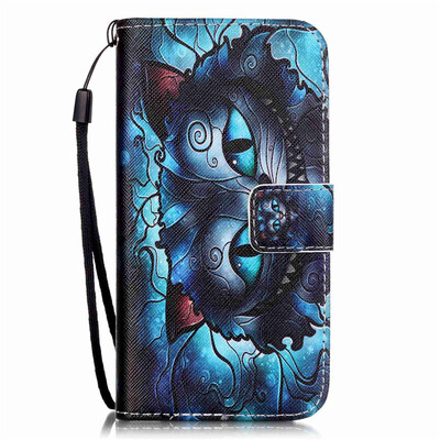 

Blue Cat PU Leather Flip Cover Wallet Card Holder Case for Iphone 7