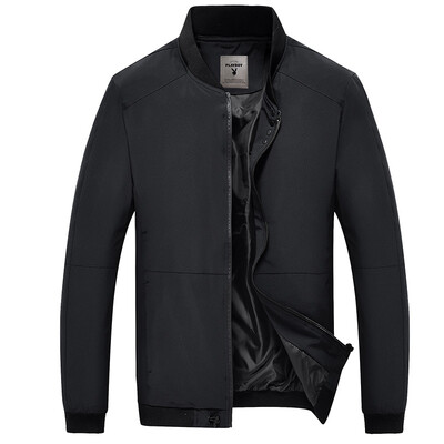 

Playboy PLAYBOY Jacket Men's Fashion Casual Stand Jacket 16014PL9888 Black 2XL