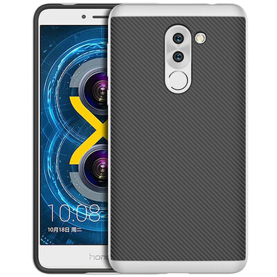 

KOOLIFE glory play 6x phone case protection silicone dropproof soft shell full package for Huawei glory play 6X mobile phone sets of space silver