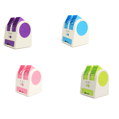 

Mini Small Fan Cooling Portable Desktop Dual Bladeless Air Conditioner USB 580091