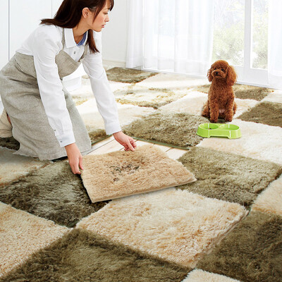

Miami Jingdong shop for living room bedroom carpet tiles 40 * 40cm water pink four loaded