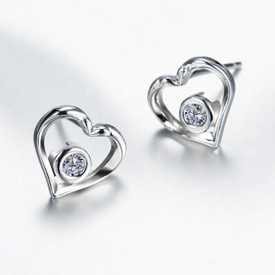 

Yinman S925 silver heart-shaped earrings girls day Valentine&39s Day gifts to send his girlfriend simple silver earrings catch the dream to send his girlfriend Valentine&39s Day birthday gift