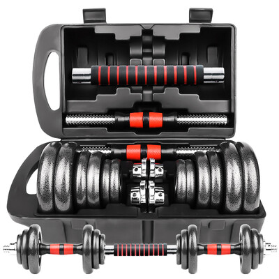

Double card fitness equipment detachable combination of men&39s paint dumbbell 15 kg kg gift box hand care wrist strap connecting rod