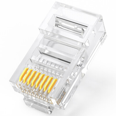 

Shanze SAMZHE SJ-5100 ultra-five network crystal head over 5 RJ45 network crystal head 8P8C computer network cable connector Cat5e crystal head 100