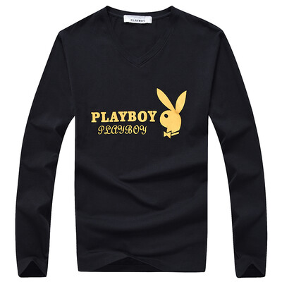 

Playboy PLAYBOY Футболка Мужская мода повседневная печать Футболка с длинными рукавами Мужская 16057PL2903 Black M