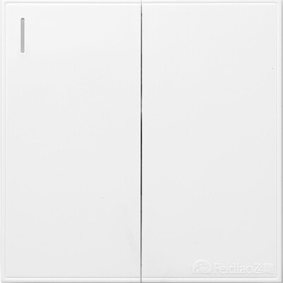 

Feidiao feidiao switch socket panel double open dual control dual dual power supply wall switch panel 86 no border