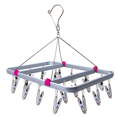 

[Jingdong supermarket] Jia Shi and hangers clothes rack stainless steel folder drying rack 20 folder JH920