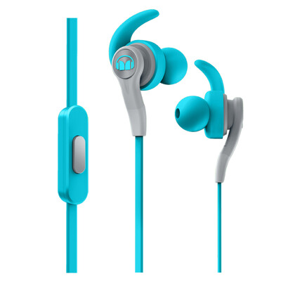 

Monster iSport Compete love sports earphones headphones headphones headphones headphones one-touch wire anti-sweat earphones running headphones blue