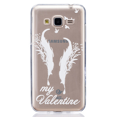 

Double feathers Pattern Soft Thin TPU Rubber Silicone Gel Case Cover for SAMSUNG GALAXY J3 J310