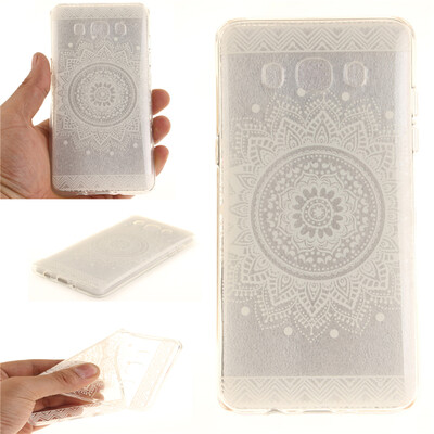 

White mandala Pattern Soft Thin TPU Rubber Silicone Gel Case Cover for Samsung Galaxy J5 2016J510