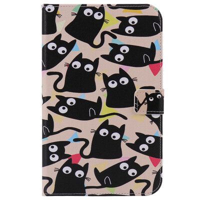 

Cute Kitten Design PU Leather Flip Cover Wallet Card Holder Case for SAMSUNG T530