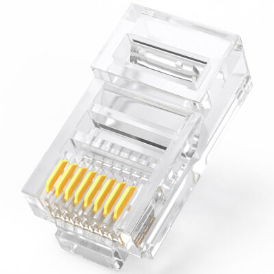 

Shanze SAMZHE YH-5100 ultra-five gold-plated crystal head original RJ45 computer network connector CAT5e unshielded 8P8C connector 100 box 1