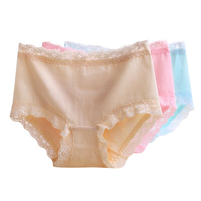 

Jingdong supermarket] beauty Ya Ting [4] ladies underwear sexy comfortable waist lace cotton crotch underwear skin + blue + pink + light purple  code
