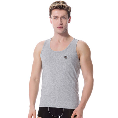 

Modal vest men stretch body breathable round necked modal cotton backing velvet gray