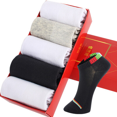 

Hengyuanxiang socks male 5 pairs of socks socks summer sports shallow mouth cotton stealth socks A511850