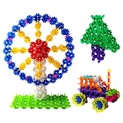 

Ming Ting (MING TA) 800 pieces of snowflake large thick 12-color plastic building blocks children's educational toys fight together assembled baby teaching kit