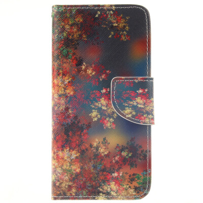 

Colorful flowers Design PU Leather Flip Cover Wallet Card Holder Case for IPHONE 66S