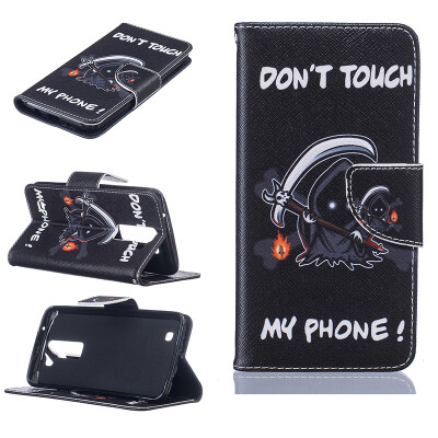 

Grim Reaper Design PU Leather Flip Cover Wallet Card Holder Case for LG K7/K8