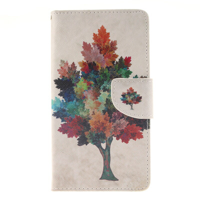 

Colorful tree Design PU Leather Flip Cover Wallet Card Holder Case for LG G4