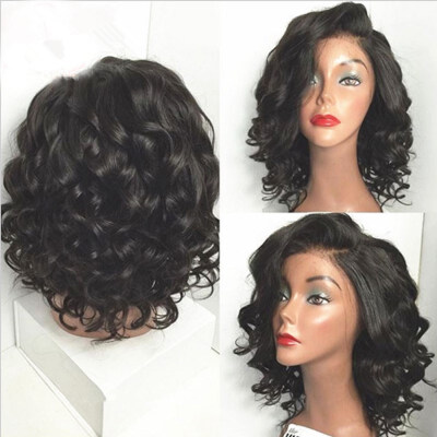 

7A Full Lace Human Hair Wigs For Black Women Short 150 Density Lace Front Human Hair Wigs Brazilian Deep Wave Lace Front Wigs